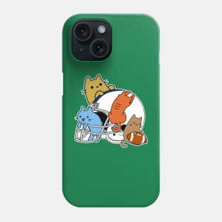 Cats playing American football helmet Phone Case