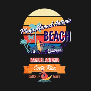 Playa Manuel Antonio Beach Costa Rica Vintage-Style T-Shirt