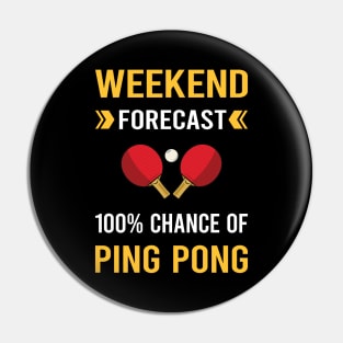 Weekend Forecast Ping Pong Table Tennis Pin