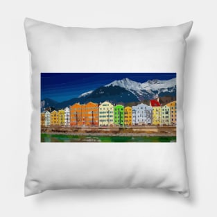 Beautiful Innsbruck Painting Pillow