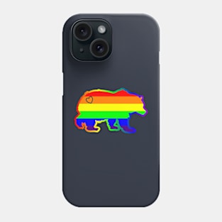 Gay Fathers And Mothers Day LGBTQ Rainbow Bear Heart Phone Case