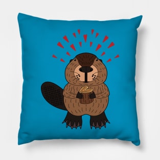 Beaver Love Pillow