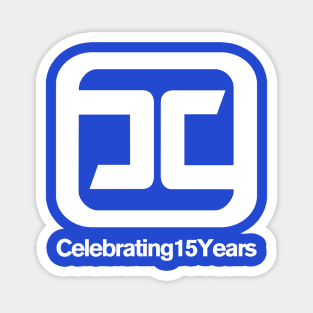 15 Year Anniversary Tee: White Logo (Justified) Magnet