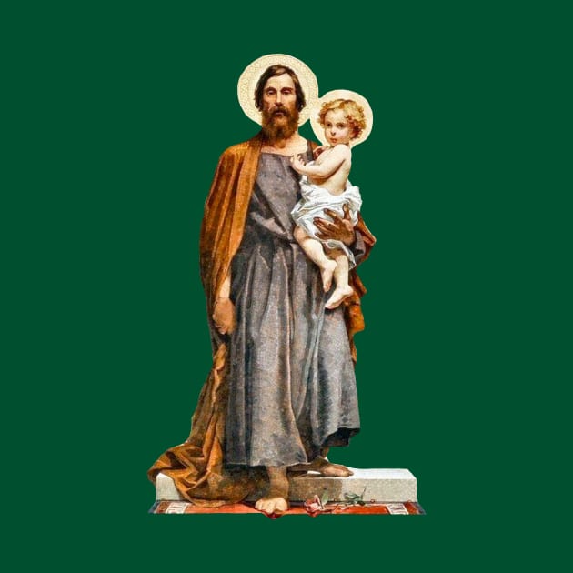 Saint Joseph with the Christ Child Mosaic by Catholicamtees