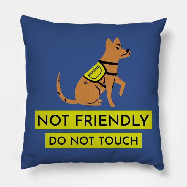 Not friendly, do not touch Pillow by Art Additive