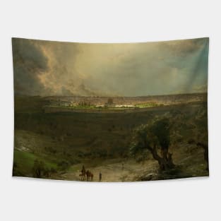 Jerusalem from the Mount of Olives by Frederic Edwin Church Tapestry