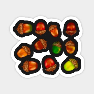 Acorn multi colour color acorn seasonal pattern simple costume Autumn decorations for  Fall Autumn Magnet