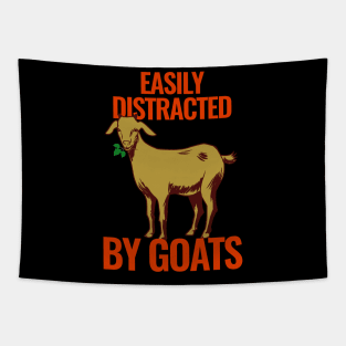 Easily Distracted By Goats Tapestry