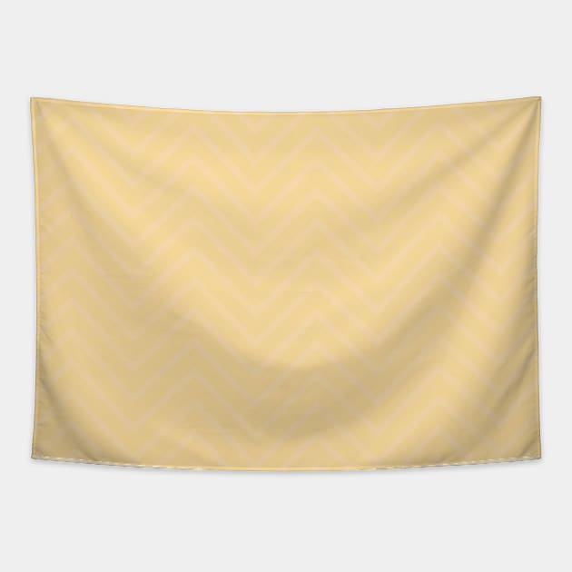 Gold Herringbone Chevron Print Pattern Yellow Butter Retro Mid Mod Tapestry by Shayna