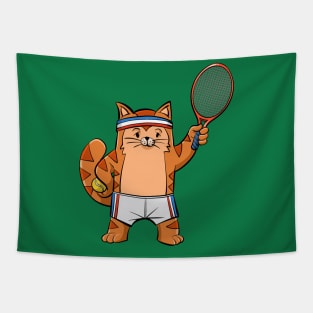 Tennis Cat Tapestry