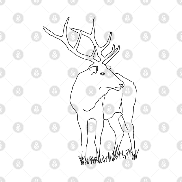 Deer line art by Alex