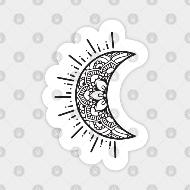Half Moon Doodle Magnet by aterkaderk