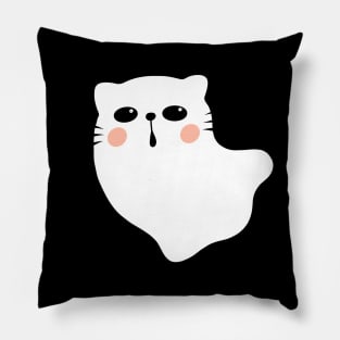 Cute Cat Ghost  Halloween Cat Boo Pillow