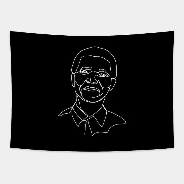Nelson Mandela Portrait Tapestry by ShopBuzz