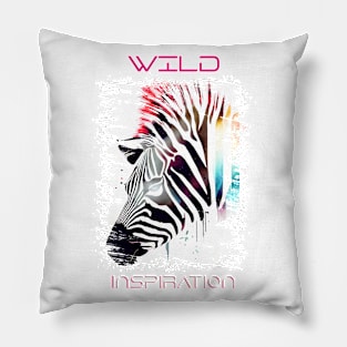 Zebra Wild Nature Animal Colors Art Painting Pillow