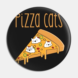 Pizza Cats - Cat and Pizza product, Funny Kitty Tee Pin