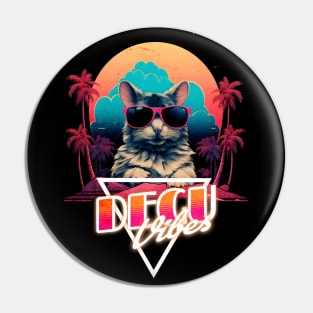 Retro Wave Degu Miami Vibes Pin