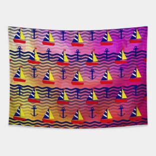 Boats Afloat Tapestry