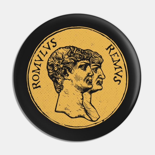 Romulus Et Remus Coin Pin by zeno27