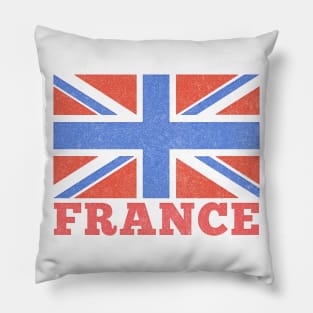 France / Union Jack Parody Design Pillow