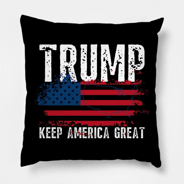 Keep America Great Pillow by Inktopolis