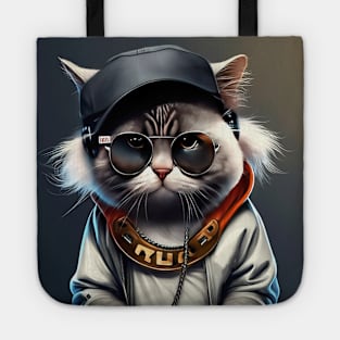 Funny cool Hip hop Cat  Music producer Tote