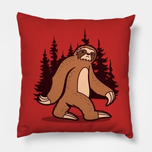 Funny Cute Kawaii Sloth Bigfoot Gift For Sloth Lovers Pillow