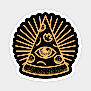 Pizza Illuminati Eye Conspiracy Magnet