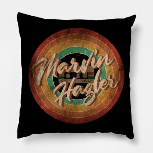 Marvin Hagler Vintage Circle Art Pillow