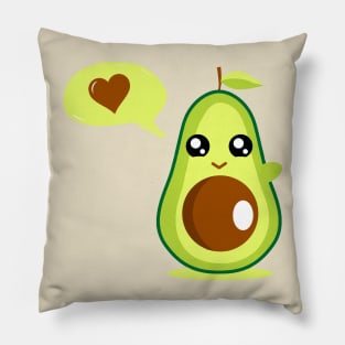 Kawaii avocado Pillow