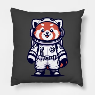 Cosmic Red Panda Astronaut Pillow