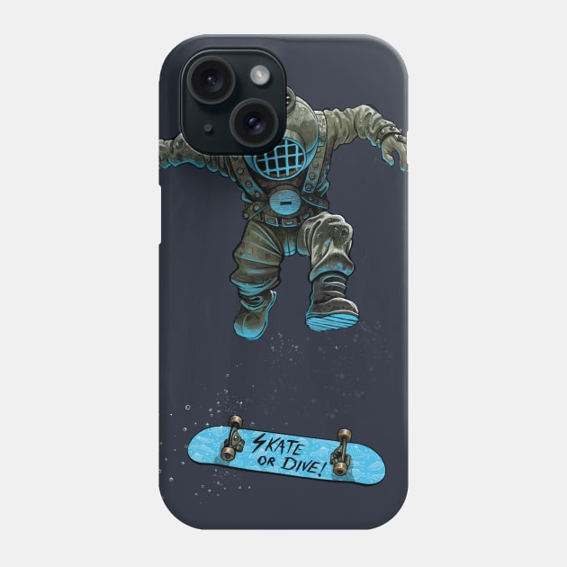 Skate or dive! Phone Case by Moi Escudero