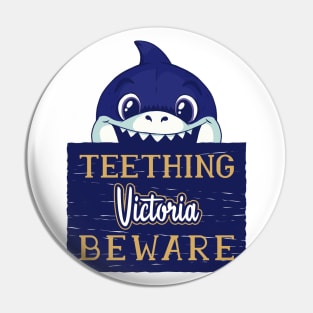 Victoria - Funny Kids Shark - Personalized Gift Idea - Bambini Pin