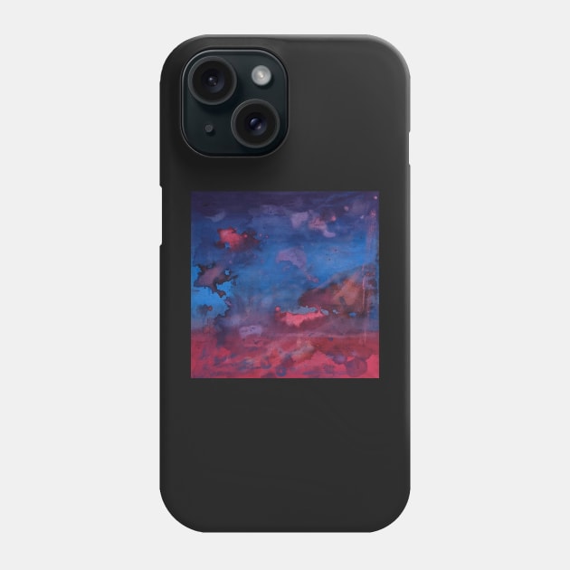 Pink Blue Purple Painting Phone Case by fionatgray