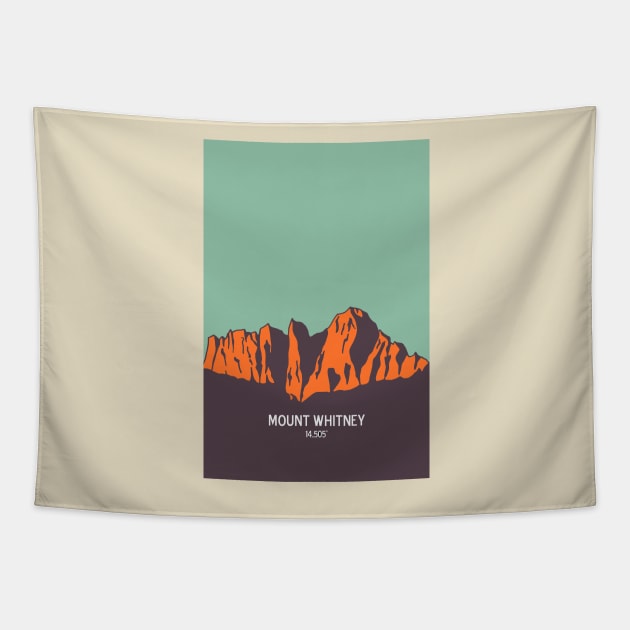 Mount Whitney in vintage colors Tapestry by theaspenridge