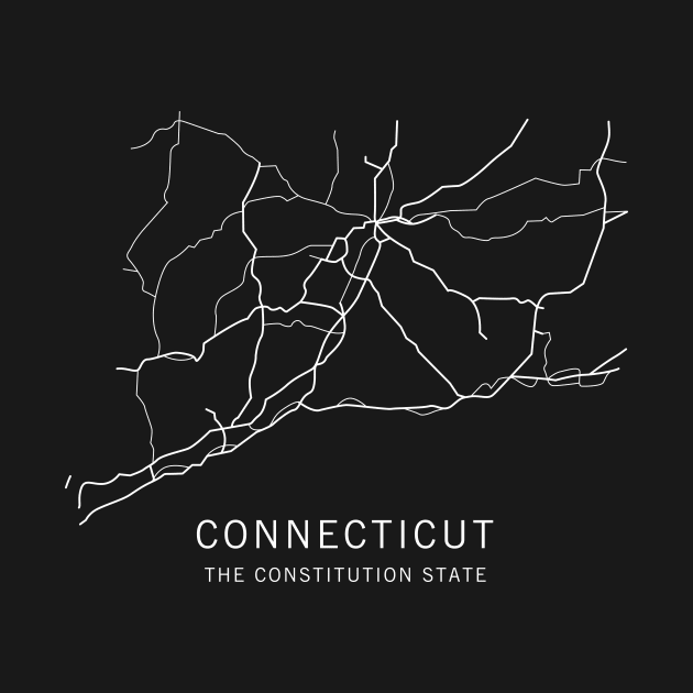 Connecticut State Road Map by ClarkStreetPress