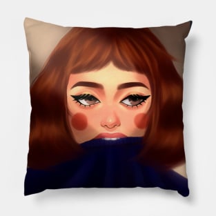 Portrait of a girl Pillow