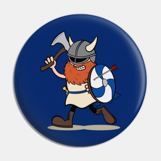 Viking Berserker Cartoon Pin