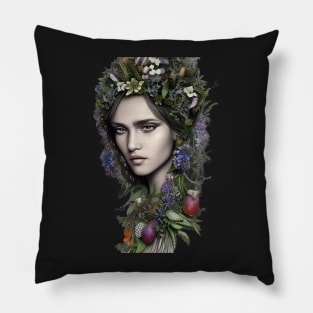 Flora goddess of nature Pillow