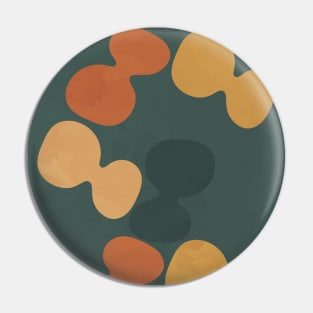 Nordic Earth Tones - Abstract Shapes 5 Pin