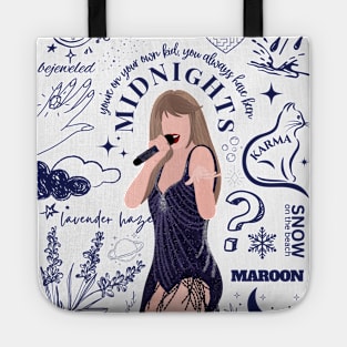 Midnights doodle style- blue transparent Tote