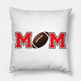 Football Mom Red Pillow