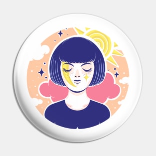 Eclipse girl Pin