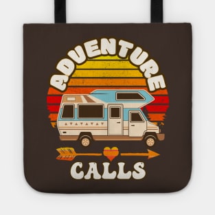 Funny Camping Adventure Calls Retro Camper Tote