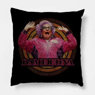 dame edna vintage design on top Pillow