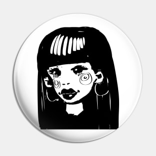 Girl face Pin