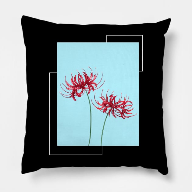 Red Spider Lily Lycoris Recoil Anime Fanart Lycoris Radiata Death Flower In Anime Gift Pillow by norhan2000