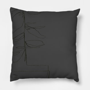 Line Drawn Plant Pillow