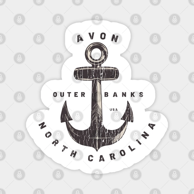 Avon, NC Summertime Vacationing Big Anchor Magnet by Contentarama