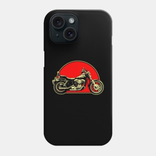 1979 Harley-Davidson FXE Retro Red Circle Motorcycle Phone Case